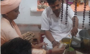 योगेश्वर महादेव सिद्ध पीठ सरजू सागर कोट बांध पर हुआ रुद्राभिषेक