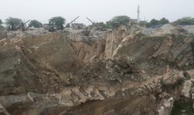 मकराना में बारिश के चलते मार्बल खदानें ढही