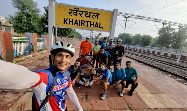 ओलंपिक खिलाडियों को समर्पित साइकिल यात्रा का किया स्वागत