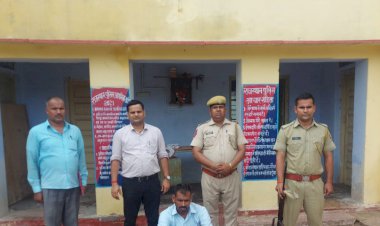 थाना गढीबाजना पुलिस की कार्यवाही ईनामी बदमाश गिरफ्तार