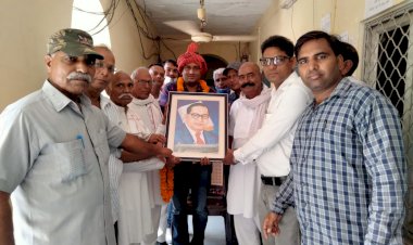 मेघवाल विकास समिति बहरोड़ द्वारा तहसीलदार विक्रम सिंह का विदाई समारोह