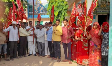 जयकारों के साथ सालासर के लिए रवाना हुए पदयात्री