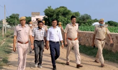पंचायत चुनावों के मद्देनजर परमदरा और पास्ता में किया पुलिस ने किया फ्लैग मार्च