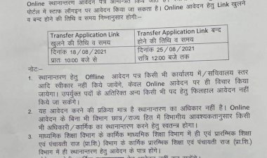 तबादलों का इंतजार कर रहे प्रदेश के तकरीबन सवा लाख शिक्षकों को स्वतंत्रता दिवस पर सरकार ने दी सौगात