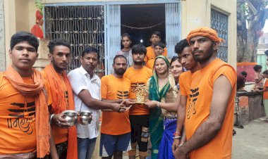 पंचायत समिति सदस्य ने किया कांवड़ यात्रियों का स्वागत