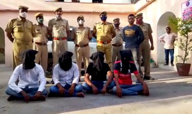 10 लाख की फिरौती व अपहरण मामले के चार आरोपी चढ़े बहरोड़ पुलिस के हत्थे