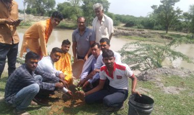 श्रीदेव सेवा समिति पंडेर के तत्वाधान में किया पौधारोपण