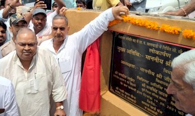 विधायक ने सालवाडी से कुट्टीन सीसी इंटरलाॅकिग कार्य का किया उद्घाटन
