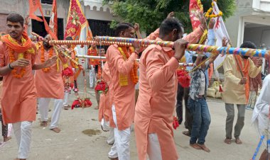 शिव भक्तो ने किया कांवड़ यात्रा का भव्य स्वागत