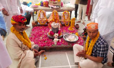 उपनगर पुर की श्रीराम व्यामशाला परिसर में शिव परिवार और रामेश्वरम भगवान की मूर्ति की प्राण