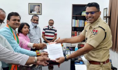 जिले में बढ़ते अपराधों की रोकथाम को लेकर भाजपा ने सौपा ज्ञापन