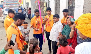 भोजरास से जोगणिया माता की 9वीं पैदल यात्रा प्रारंभ