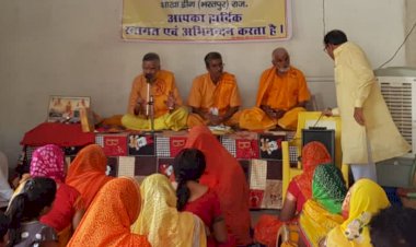 हरिद्वार से आई टोली का गायत्री परिवार के लोगों ने किया स्वागत