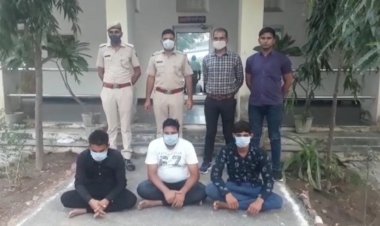 पिस्तौल की नोक पर अपहरण कर फिरौती मांगने वाले गिरोह के मुख्य सरगना सहित तीन आरोपी गिरफ्तार
