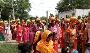 तिलवाड़ में श्रीमदभागवत सप्ताह ज्ञान यज्ञ का हुआ शुभारम्भ, निकाली कलश यात्रा