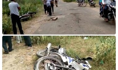 सिरयानी गांव के पावर हाउस के पिकअप ने बाईक सवार युवकों को मारी टक्कर उपचार के दौरान की एक की मौत, एक घायल