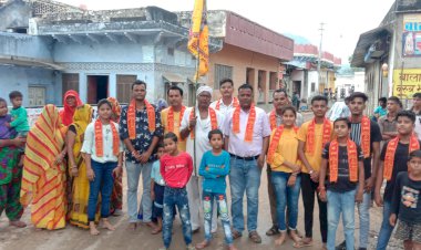 श्याम बाबा के जयकारों के साथ सकट से सांवलिया जी धाम के लिए रवाना हुई पदयात्रा