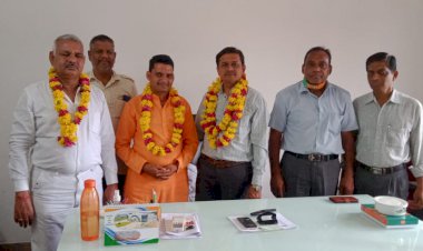 भाजपा जिला अध्यक्ष तेली का चौधरी व सेन ने किया अभिनंदन