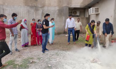 नर्सिंग स्टाफ ने लिया फायर एंड सेफ्टी का प्रशिक्षण