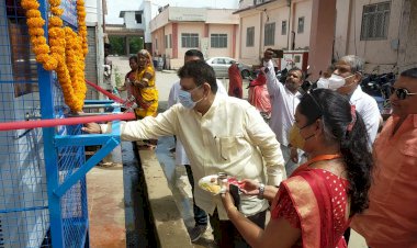श्रीमेवाड़ सेवा संस्थान ने शिशु अस्पताल में लगवाया वाटरकूलर