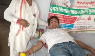 सचिन पायलट के 44 वे जन्मदिन पर रक्तदान शिविर हुआ आयोजित