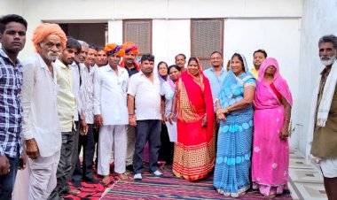 भोजरास के भाजपा कार्यकर्ताओं ने जिला प्रमुख बरजी देवी भील का किया स्वागत