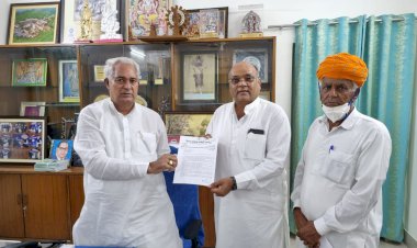 कांग्रेस जिलाध्यक्ष गैसावत ने उधोग विभाग मंत्री से की मुलाकात