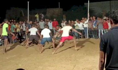 सांगरिया कबड्डी प्रतियोगिता में विजेता टीम फुलिया कला को 5100 तथा उपविजेता  टीम निम्बहेड़ा को 3100 का नकद पुरस्कार