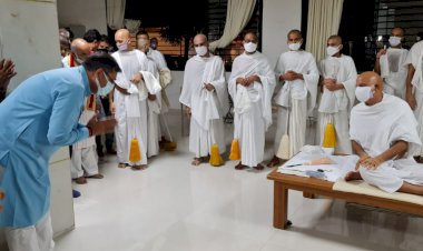 भाजपा प्रदेश अध्यक्ष पूनिया ने  आचार्य महाश्रमण जी के दर्शन कर लिया आशीर्वाद