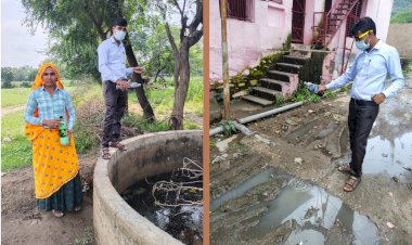 रैणी क्षेत्र के बैरेर उप स्वास्थ्य केन्द्र पर की गई ऐन्टी लार्वा एक्टिवीटी