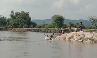 नाथलवाडा ग्राम पंचायत में वरदान साबित हुई मनरेगा योजना, 10 साल बाद एक ही बारिश में पानी से लबालब हुए, तालाब व जोहड़