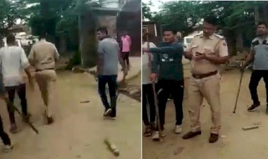 पुलिस व ग्रामीणो के बीच लठम-लठठा पुलिसकर्मी व महिलाऐ चोटिल, जीप क्षतिग्रस्त