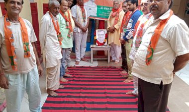 भाजपा कार्यकर्ताओं ने पं दीनदयाल उपाध्याय की जयंती मनाई
