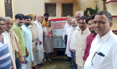 विधायक ने थाना परिसर में वाटर कूलर का किया उद्घाटन
