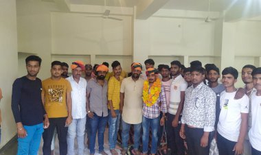 आसींद नरसिंह द्वारा मंदिर प्रांगण में स्वागत सम्मान  समारोह आयोजित