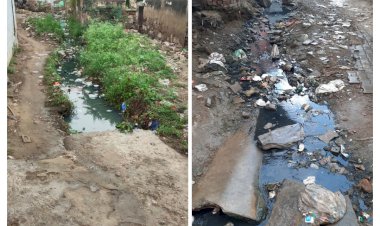 क्षतिग्रस्त नाले में गिरे दो स्कूली बच्चे, ग्राम पंचायत की अनदेखी से ग्रामीणों एवं अभिभावकों में रोष