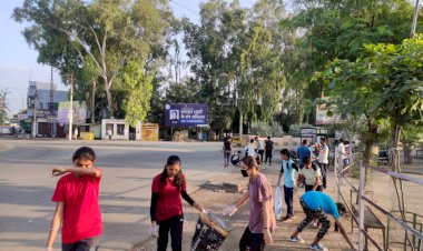 लाडो स्पोर्ट्स एकेडमी अपना संस्थान ने किया स्वच्छता कार्य