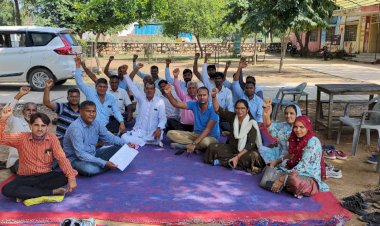 उदयपुरवाटी पटवार संघ का धरना प्रदर्शन तीसरे दिन भी रहा जारी