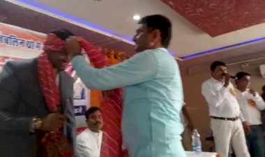 टोक्यो पैराओलम्पिक कांस्य पदक विजेता का बयाना में किया स्वागत सम्मान
