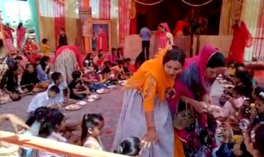 शारदीय नवरात्र की नवमी को किया  भंडारे का आयोजन
