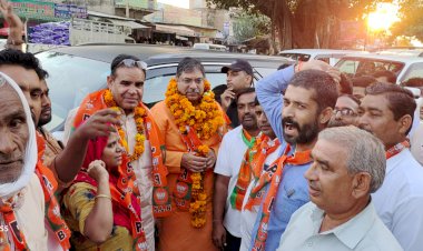 उदयपुरवाटी में भाजपा प्रदेश अध्यक्ष पुनिया का जोरदार स्वागत