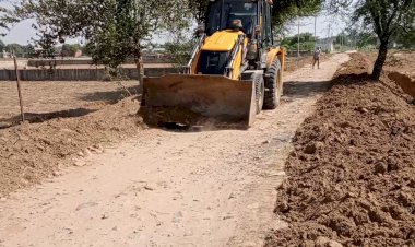 हरसोली कस्बे में हो रहा बाईपास सड़क का निर्माण,लोगों में खुशी की लहर