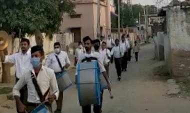 राष्ट्रीय स्वयंसेवक संघ ने किया पथ संचलन