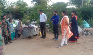 मानवाधिकार सुरक्षा संगठन के पदाधिकारियों ने किया बर्डोद का दौरा, बच्चो से भीख मंगवाने वाले परिजनों लगाई लताड़