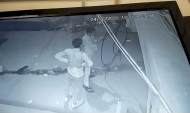 टाउन चौकी के नीचे टेलीफोन की केबिल काट ले गए चोर, पुलिस को नहीं लगी भनक