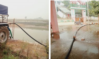 तालाब में नहाते समय डूबने का सिलसिला नहीं ले रहा रुकने का नाम, अब तालाब के पानी को किया जा रहा खाली