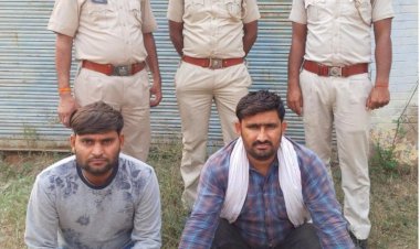 खोह थाना पुलिस की कार्यवाही, अवैध हथियार व बिना नम्बरी बाइक सहित 2 गिरफ्तार