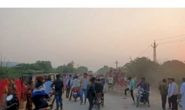 तेज रफ्तार ट्रेलर ने मारी कार को टक्कर , बारातियों को कुचला, 4 की मौत