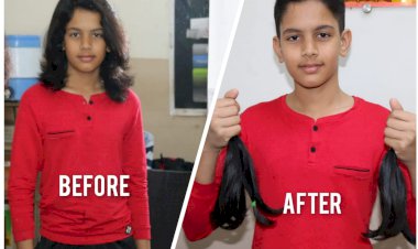 नन्हे मीत ने कैंसर रोगियों के लिए डोनेट किये बाल