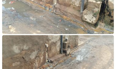 सब्जी मंडी में स्थित शौचालय से बहती गंदगी से विद्यार्थी एंव आमजन परेशान